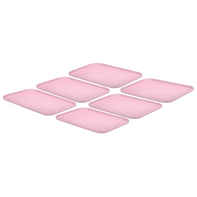 Unique Bargains Kitchen Restaurant Reusable Lightweight Plastic Fast Food Serving Tray 6 Pcs