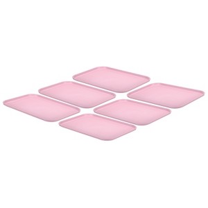 Unique Bargains Kitchen Restaurant Reusable Lightweight Plastic Fast Food Serving Tray 6 Pcs - 1 of 4