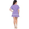LA LEELA Women's Beachwear Summer Swim Beach Dress Cover Ups for Swimwear Women Plus Size Party Swimsuit Coverups for Women 3X-4X Purple, Solid - 2 of 4