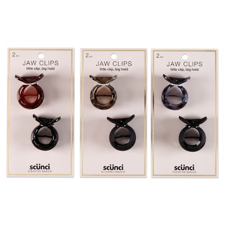 Conair Scunci Elevated Basics Small Fish Jaw Clips 2ct Target
