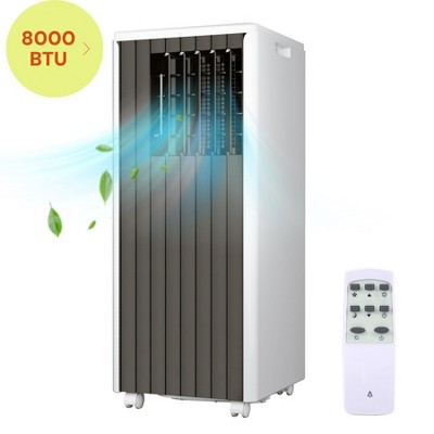 8000 BTU Portable Air Conditioner, 3-in-1 AC Unit with Cooling, Dehumidifier & Fan, Remote Control, Timer,LED Display,for Rooms up to 250 Sq Ft