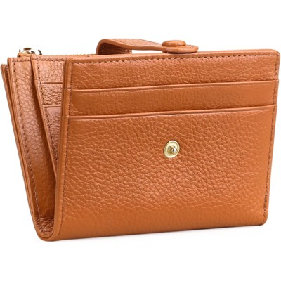 FATMOON Slim Wallet for Women -  RFID Blocking Fashion Minimalist Bifold with Zipper Coin Purse | Fits Travel | Lightweight PU Leather