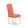 East West Furniture Encinal 40" Leather Dining Chairs in Flamingo Pink/White (Set of 2) - 3 of 4