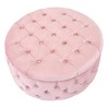 WestinTrends Round Velvet Tufted Storage Ottoman for Living Room Bedroom - 3 of 4