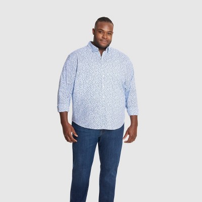 UUYUK Men Big & Tall Long Sleeve Print Tops Slim Fit Button Up Shirts 