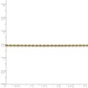 Black Bow Jewelry 2mm 10k Yellow Gold D/C Quadruple Rope Chain Bracelet - 4 of 4