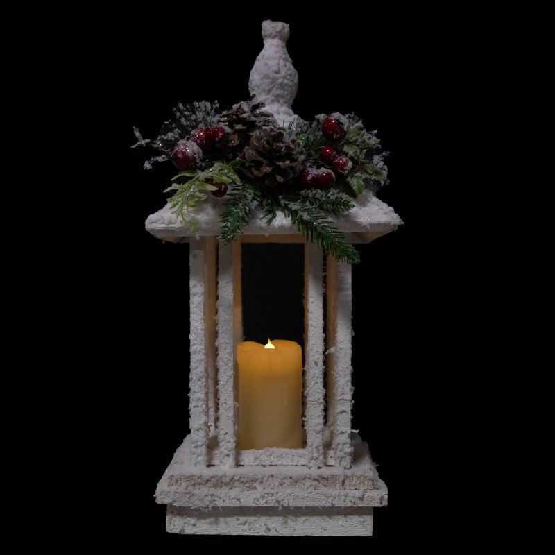 Northlight 15.25" LED Lighted White Storm Lantern Christmas Decoration, 2 of 3