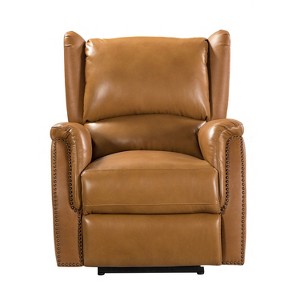 Paulina Genuine Leather Power Recliner with Wingback Design |ARTFUL LIVING DESIGNS - 1 of 4