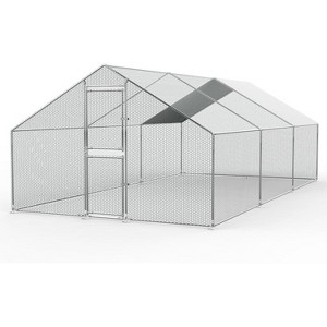 Metal Galvanized Pipe Pointed Roof Chicken Coop without Reinforcement - 1 of 1