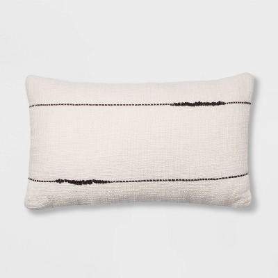 Zea Embroidered Lumbar Pillow