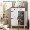 5-Tier Shoe Storage Cabinet with Adjustable Shelves & Drawer, Wooden Shoes Rack - 4 of 4