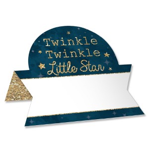 Big Dot of Happiness Twinkle Twinkle Little Star - Baby Shower or Birthday Party Tent Buffet Card - Table Setting Name Place Cards - Set of 24 - 1 of 4