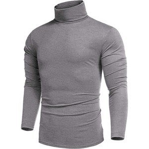 COOFANDY Men's Casual Slim Fit Turtleneck T Shirts Lightweight Basic Cotton Pullovers - 1 of 4