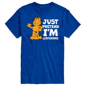 Men's - Garfield - Pretend I'm Listening Short Sleeve Graphic T-Shirt - 1 of 4