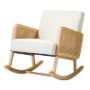 Adena Rocking Accent Chair with Rattan Arms | Karat Home - 2 of 4