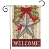 Briarwood Lane Festive Barnstar Winter Garden Flag Primitive Welc - image 2 of 4