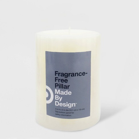 Unscented Wax Pillar Candle