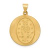 Black Bow Jewelry 14k Yellow Gold Hollow Round Miraculous Medal Pendant, 22mm (7/8 Inch) - 3 of 4