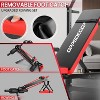 KRISRATE 3S Fast Folding All In One Weight Bench Set 600lbs, Home Gym Equipment Set w/ Removable Rowing Foot Catch, Squat Rack for Full Body Workout - 4 of 4