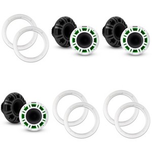 Kicker ( 3 Pair ) 48KMXL654 LED 6.5" Horn-Loaded Marine Coax with a Pair of 50KLSR65 6.5 Led Speaker Ring Bundle - 1 of 4