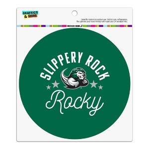Slippery Rock The Rock Automotive Car Refrigerator Locker Vinyl Circle Magnet - 1 of 4