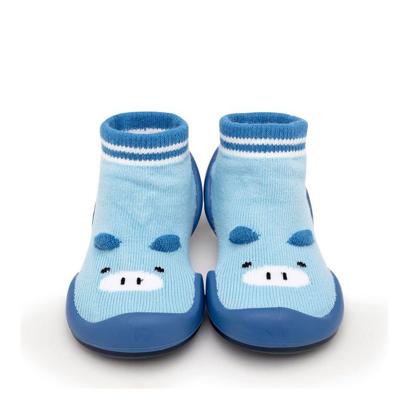 Komuello Baby Boy/ First Walk Sock Shoes Piglet Blue, 1 of 9