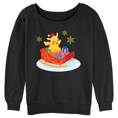 Pokemon Gray Crewneck Sweaters for Women