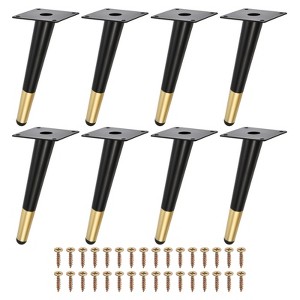 Unique Bargains Metal DIY Furniture Leg with Screws for Cupboard Table 8 Pcs - 1 of 4