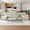 140" Modular Sectional Sofa with Storage Ottomans, 7-Seater Modern Corduroy L-Shaped Couch for Living Room & Office, Grey Corduroy - 2 of 4