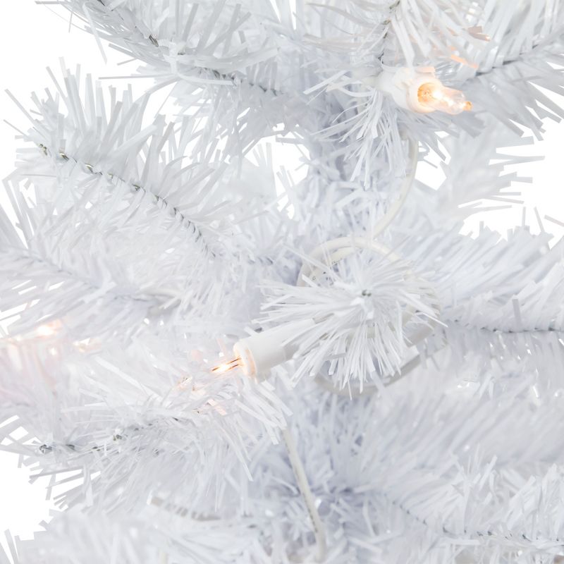 Northlight 2' Pre-Lit Woodbury White Pine Slim Artificial Christmas Tree, Clear Lights, 3 of 6