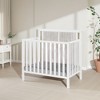 FURNIinspire Cribs Baby Bed Baby Crib Toddler Bed Mini Crib With Mattress Pad, Baby Side Bed Convertible Crib For Bedroom, White, 42.5"*26"*41.5" - 4 of 4