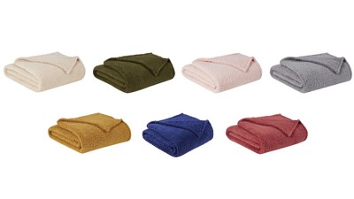 Cozy Kids 50"x60" Reversible Fleece Sherpa Throw - Olive Green