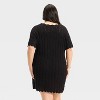 Women's Short Sleeve Pointelle Mini Sweater Dress - A New Day™ - 2 of 3