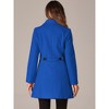 Allegra K Women's Collar Long Sleeve Single Breasted Winter Long Coat - 4 of 4