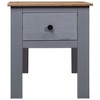 vidaXL Bedside Cabinet Gray 18.1"x15.7"x22.4" Pine Panama Range - 3 of 4