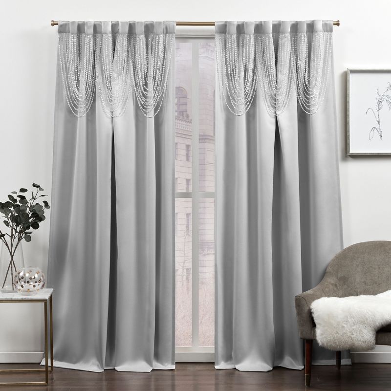 Exclusive Home Bliss Room Darkening Room Blackout Hidden Tab Top Curtain Panels, 1 of 7
