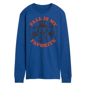 Men's - Peanuts - Fall Is My Favorite Long Sleeve Graphic T-Shirt - 1 of 4