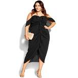 Women's Plus Size Va Va Voom Dress - black | CITY CHIC