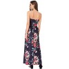 Women Strapless Maxi Boho Vintage Summer Beach Floral Print Hawaiian Party Long Dress - 3 of 4