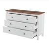 Kumasinova 2-Drawer Farmhouse Nightstand, Wooden Bedroom Storage Cabinet, Dresser for Small Spaces, Wood Side Table for Bedroom - 3 of 4