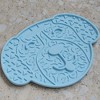 Dexypaws: Enrichment Lick Mat: Sky Blue Dog Head, Grooved Dog Feeding Pad - 3 of 4