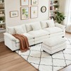 EHMKNP 112" L-Shaped Modular Sectional Sofa – Comfy Cloud Couch with Movable Ottoman, Deep Seat Cushions for Living Room - 4 of 4