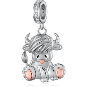 925 Sterling Silver Animal Charms, Highland Cow Duck Guinea Pig Cardinal and More, Cute Jewelry Gifts for Women - 1 of 4