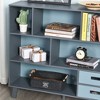 Vynxaria 3-Tier Child Bookcase - Open Shelves Cabinet with Drawers for Organized Floor Storage in Dark Blue - 4 of 4