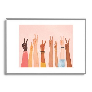 Nadja Peace Metal Framed Art Print - Deny Designs - 1 of 4