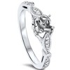 Pompeii3 1/10ct Diamond Vintage Engagement Setting Platinum - 4 of 4