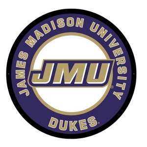 Evergreen Ultra-Thin Edgelight LED Wall Decor, Round, James Madison University- 23 x 23 Inches Made In USA - 1 of 4