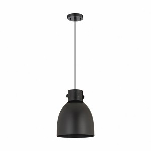 Newton Bell - 1 Light Pendant with Metal Shade In Industrial Style-12.5 Inches Tall and 10 Inches Wide - 1 of 1