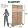 SEVOBAL Patio Decorative Screens 6 Piece Patio Privacy Paged Patio Decorative Screens Patio Screen Decorative for Yard, Brown, 45.47"*15.75"*72.05" - 3 of 4