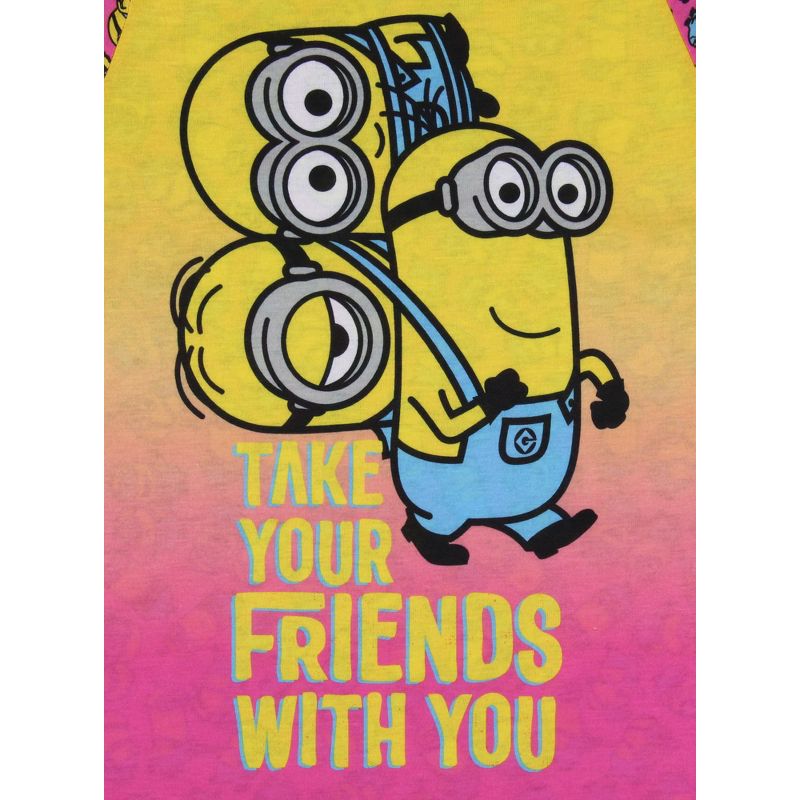Girls' Despicable Me Minions Take Your Friends With You Nightgown Pajama Multicolored, 2 of 6